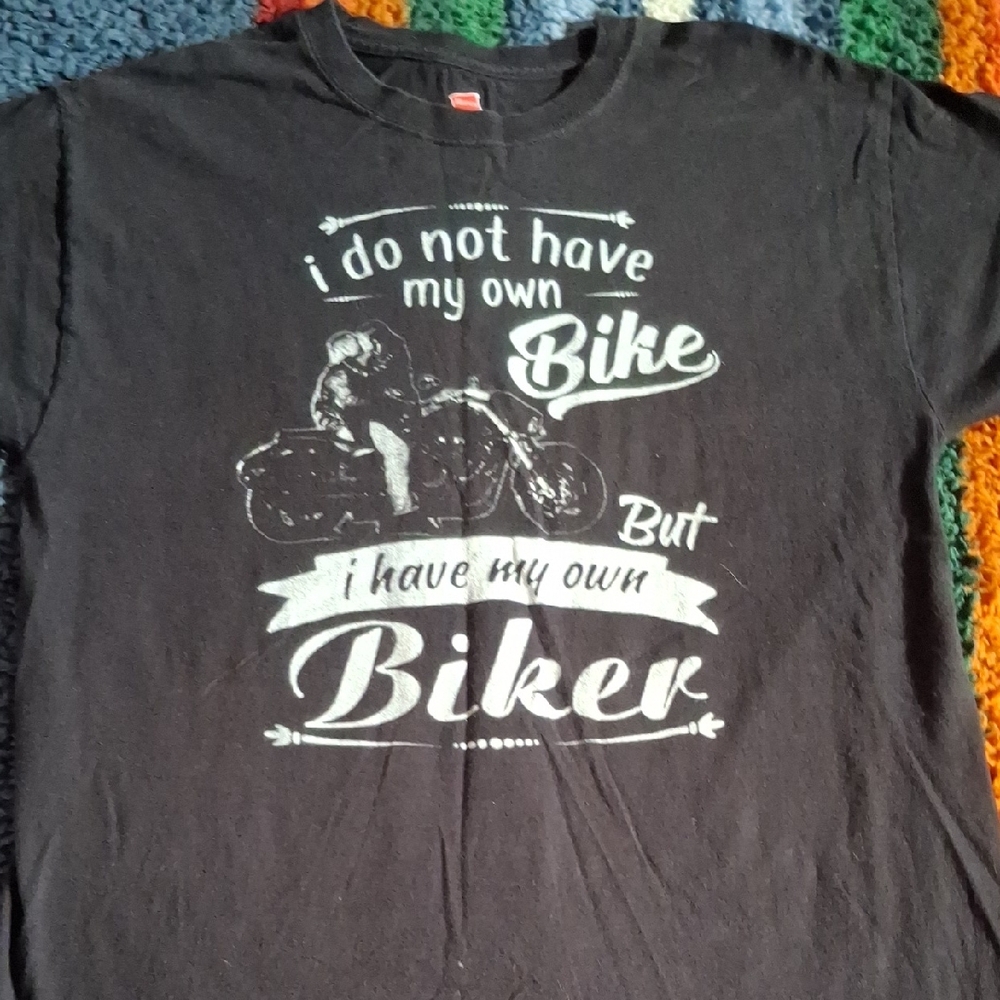 Black Graphic Biker T-Shirt
